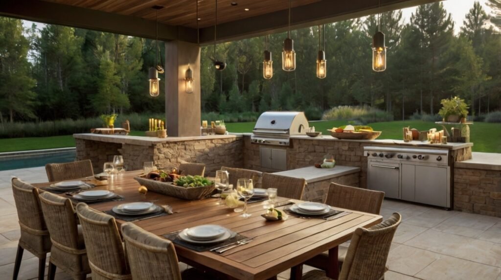 Barbecue Grill with a Dining Area
