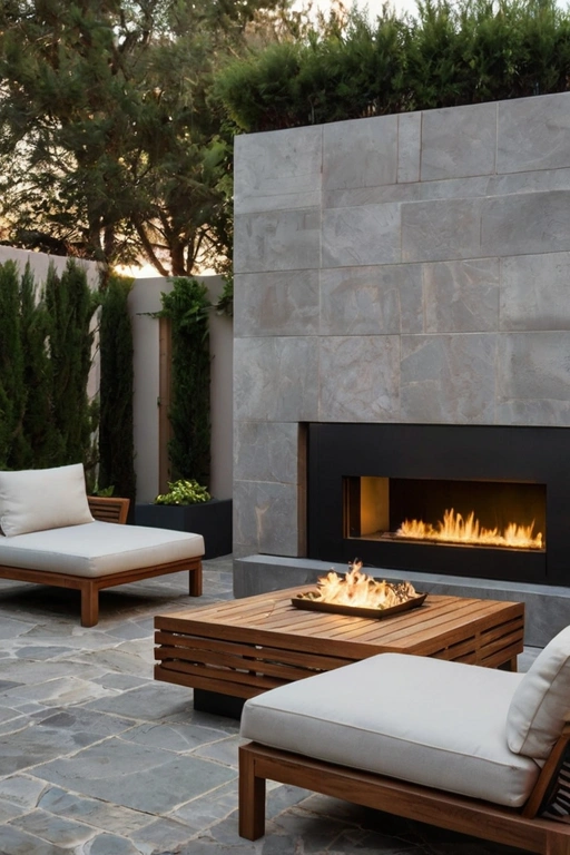 Built-In Benches and Fireplaces