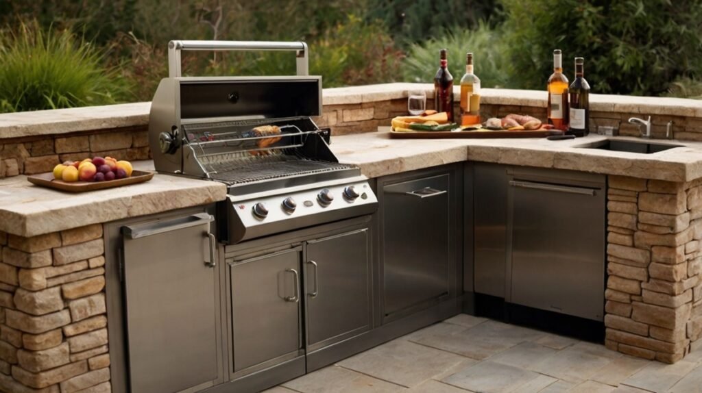 Built-in BBQ Island