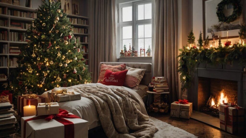Festive Bookshelf Styling