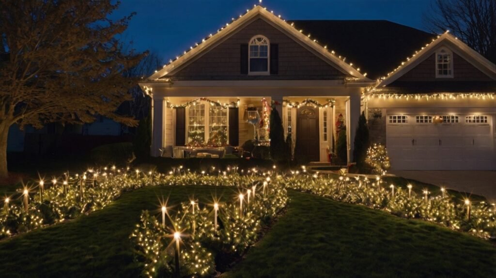 Highlight Bushes with Net Lights 