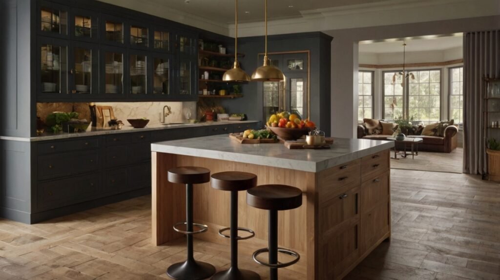 Integrated Cutting Board Island
