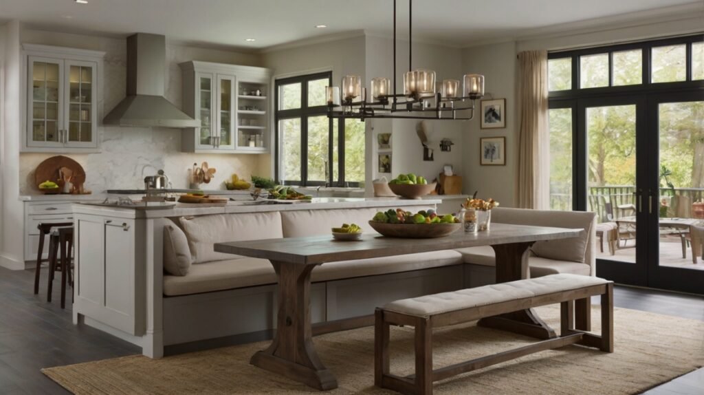 Island with Built-In Seating