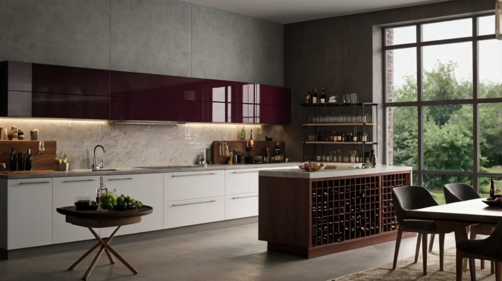 Island with Wine Storage