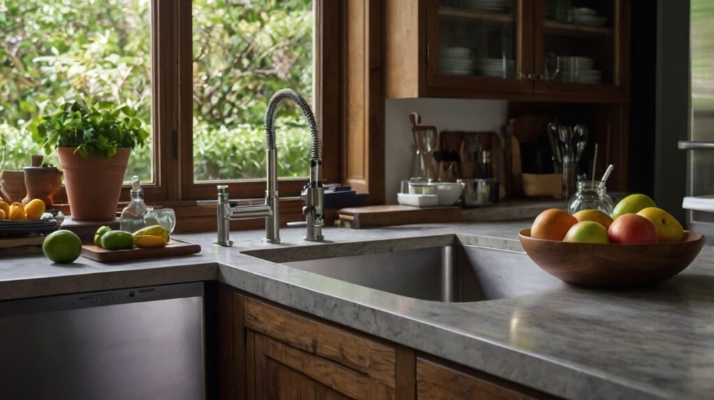 Large Island with Sink and Prep Area