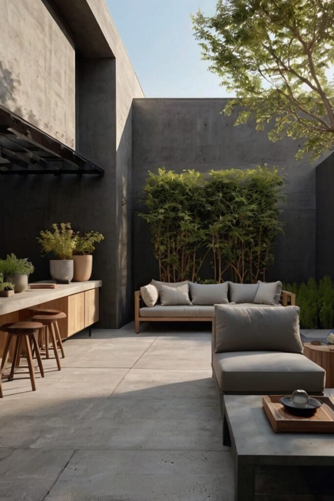 Minimalist Concrete Patio