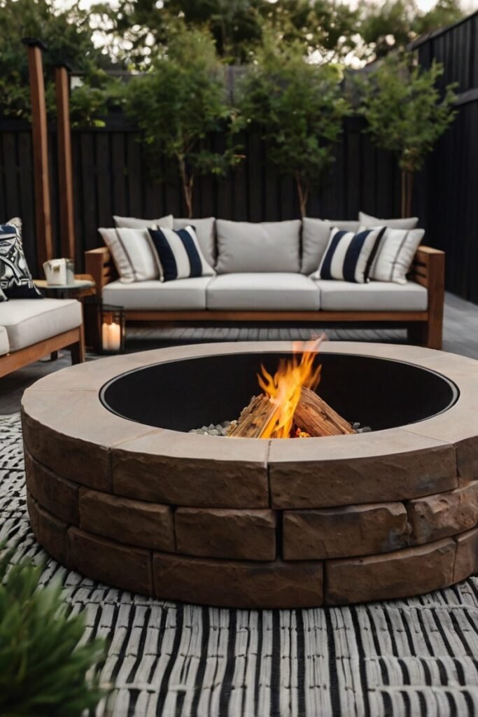 Modern Fire Pit Setup