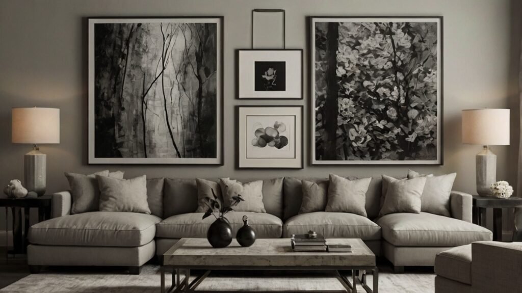 Monochromatic Art Display