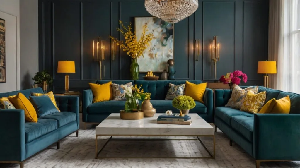 Neutral Color Palette Enlivened with Bold Accents
