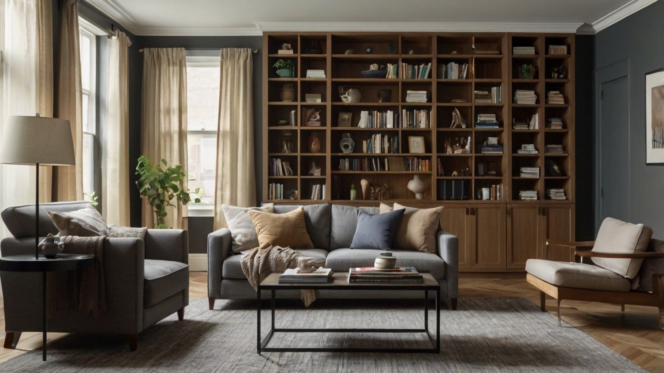 25+ Small Living Room Ideas for Apartments – Maximize Your Space - Small Apartment Interior Design With Built-In Shelving