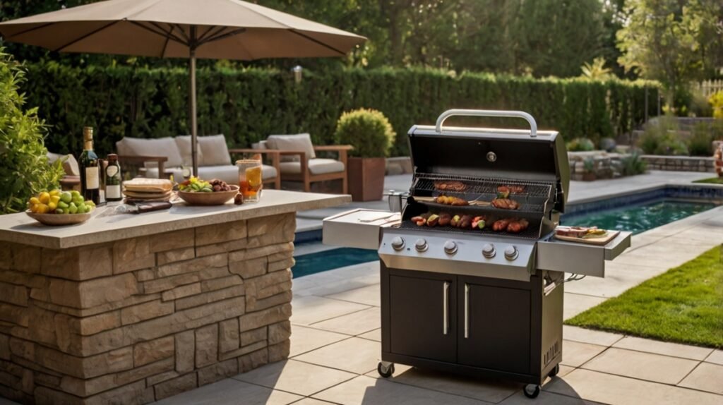 Outdoor Barbecue Cart
