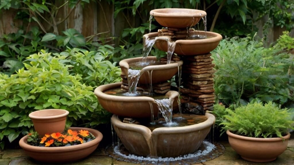 Repurposed Pot Waterfall