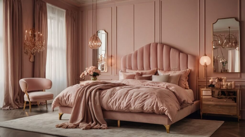 Rose Gold and Pink Elegance bedroom idea