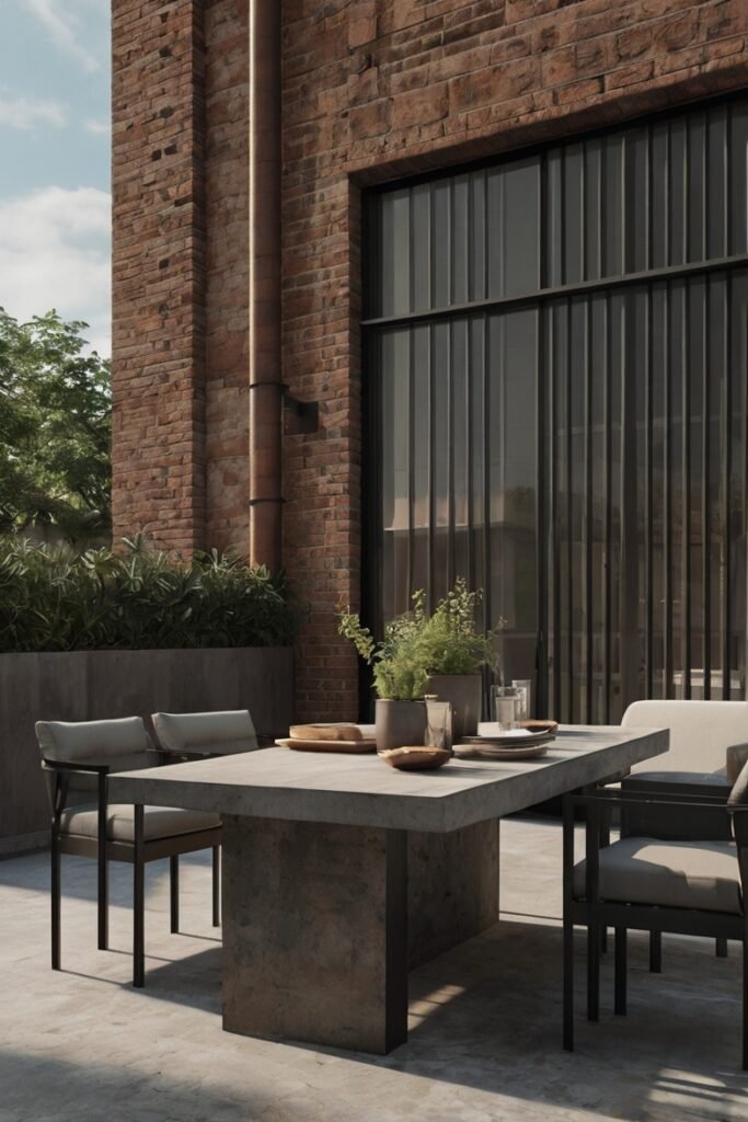 Sleek Industrial Patio Design