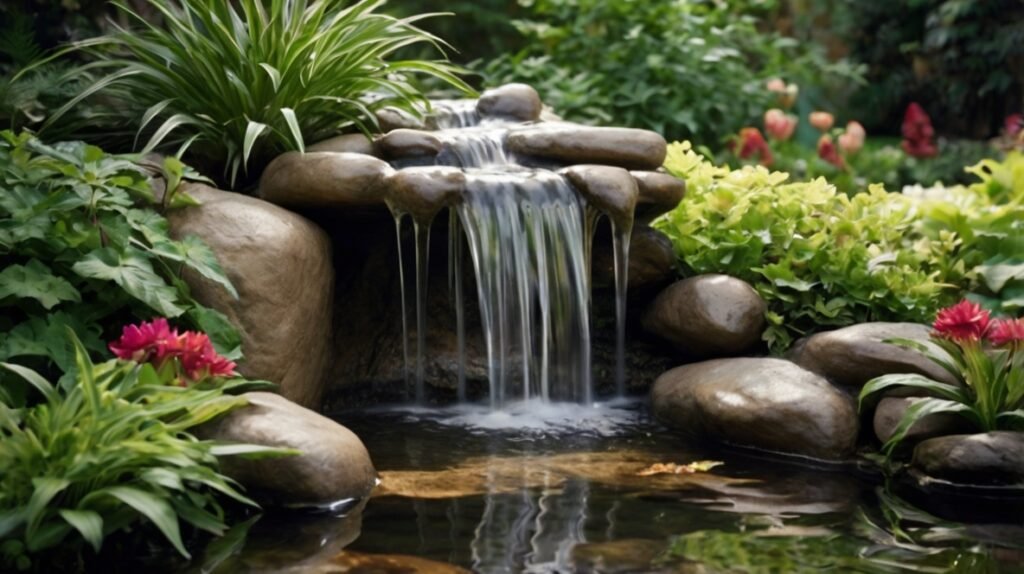 Small Statue Waterfall