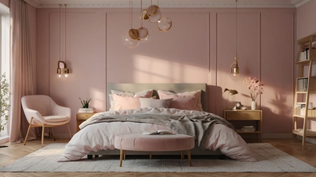 Soft Blush Haven pink bedroom idea