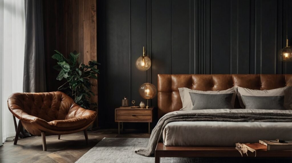 Wood and Leather Accents