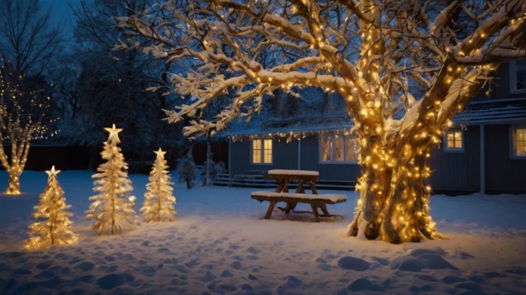 Wrap Trees with Fairy Lights