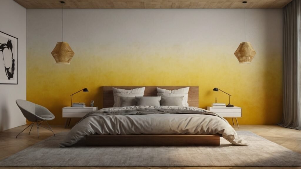 Yellow Ombre Wall