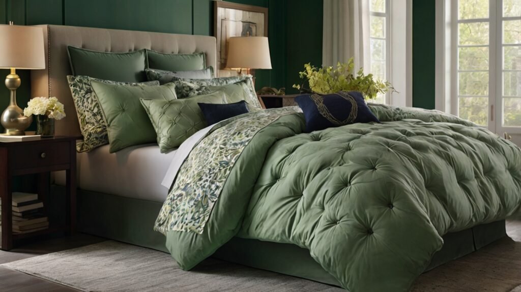 green bedding for green bedroom