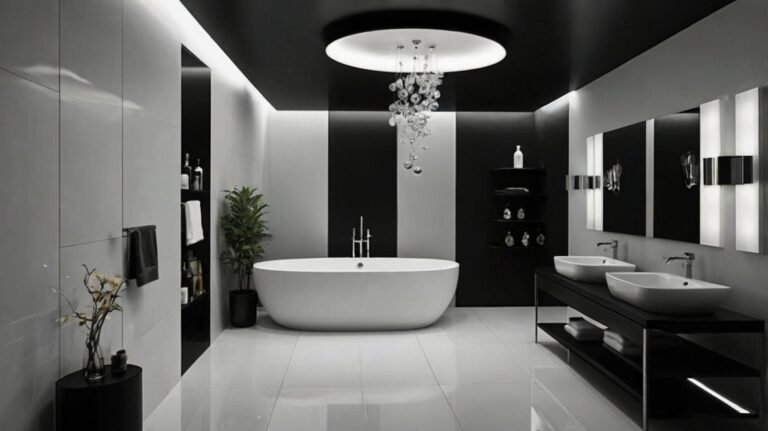 black and white bathroom design