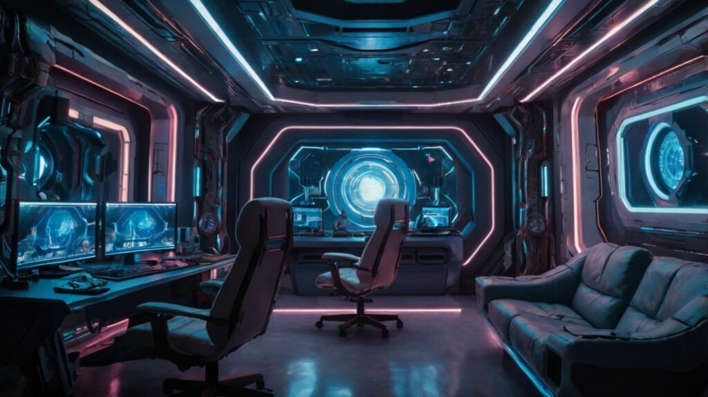 futuristic sci-fic for gaming room