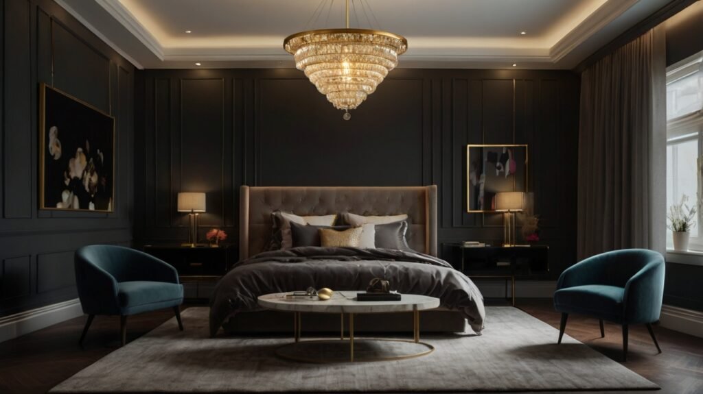 lighting for black bedroom