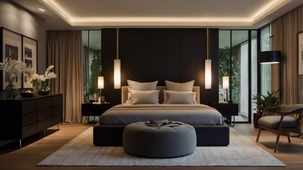 small black bedroom