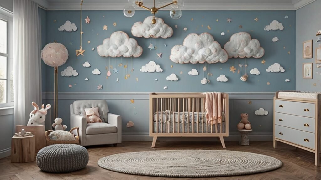 soft & Cozy Cloud Theme for girls nursery