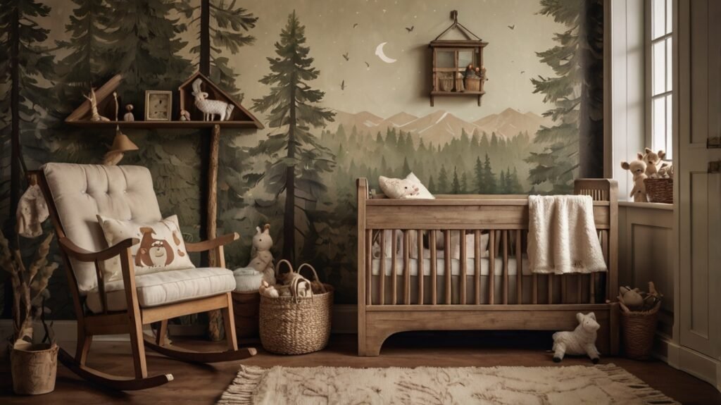 vintage woodland for girls nursery