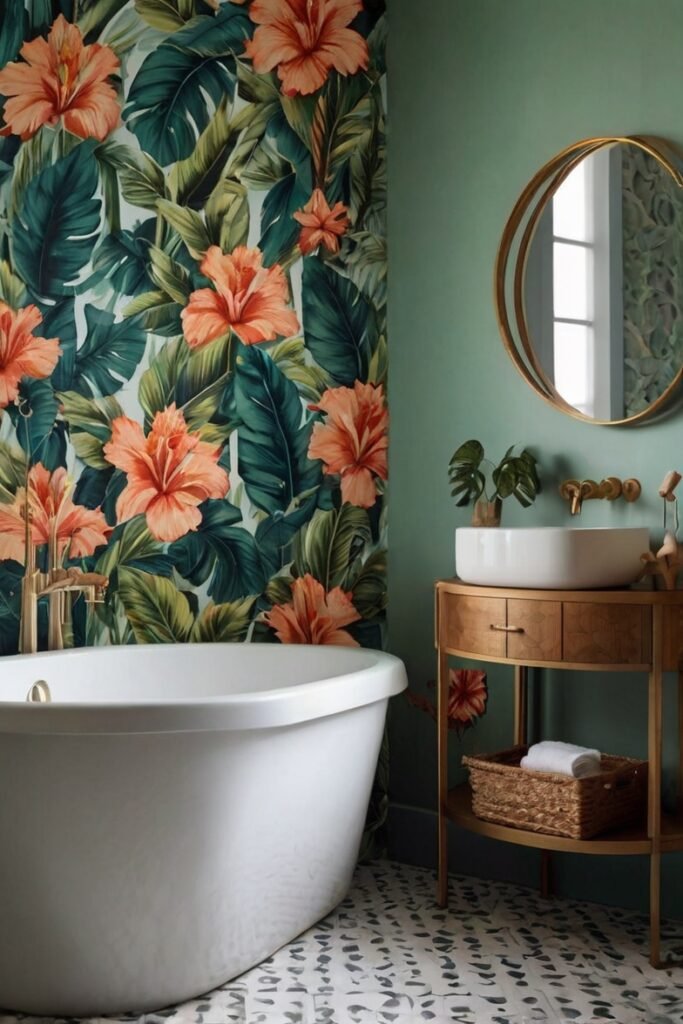 Accent Wallpaper for bathroom