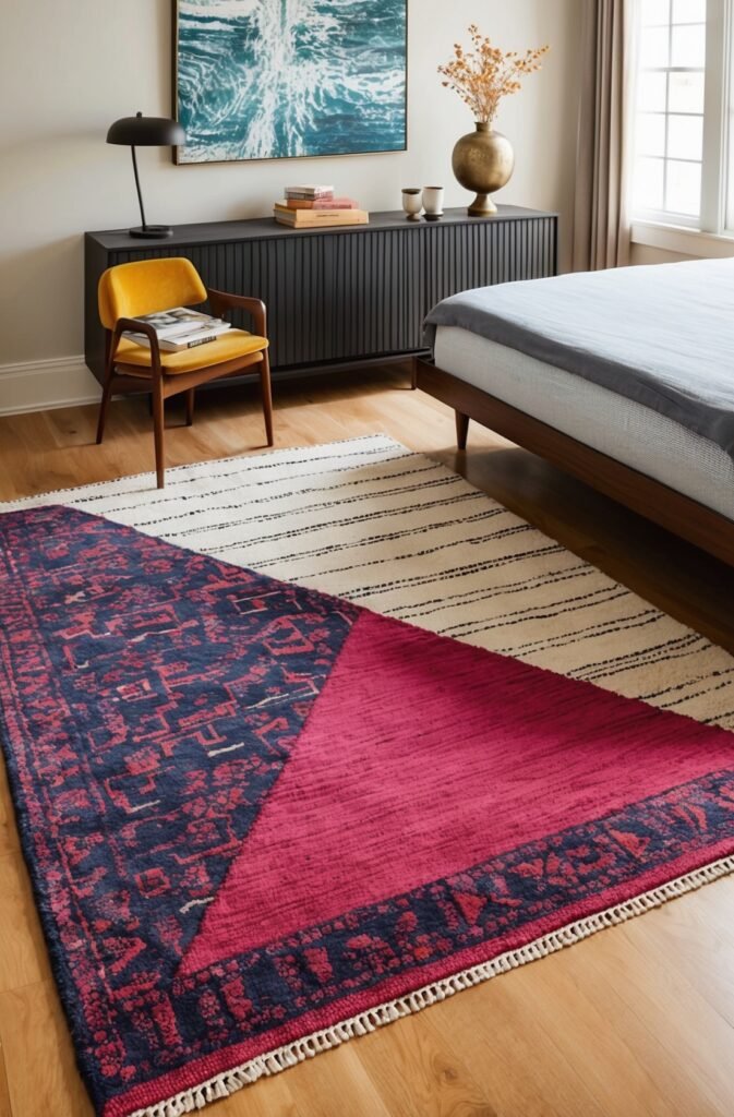 Asymmetrical Rug Placement