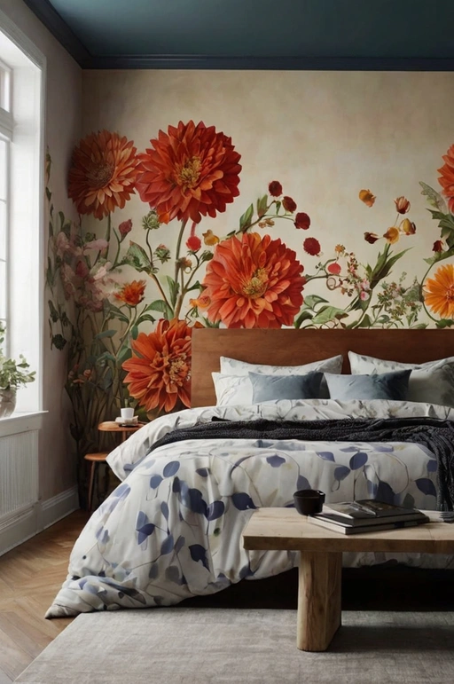 Custom Mural or Wallpaper Headboard