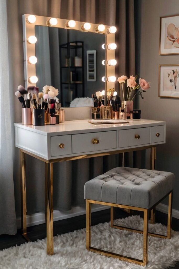 Dual-Purpose Vanity Desk