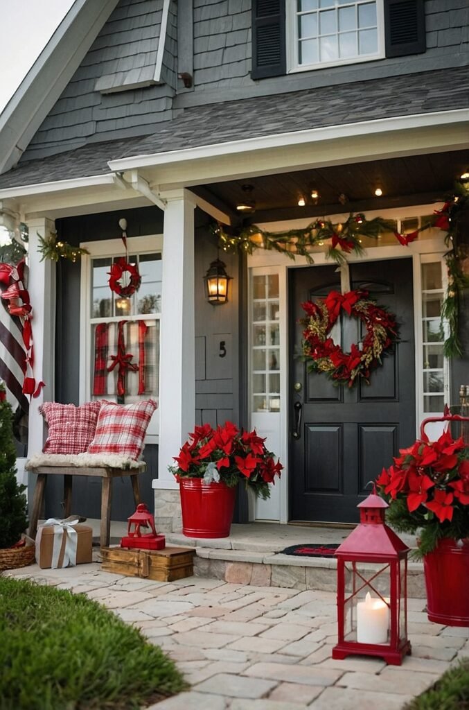 Farmhouse-Inspired Christmas Porch