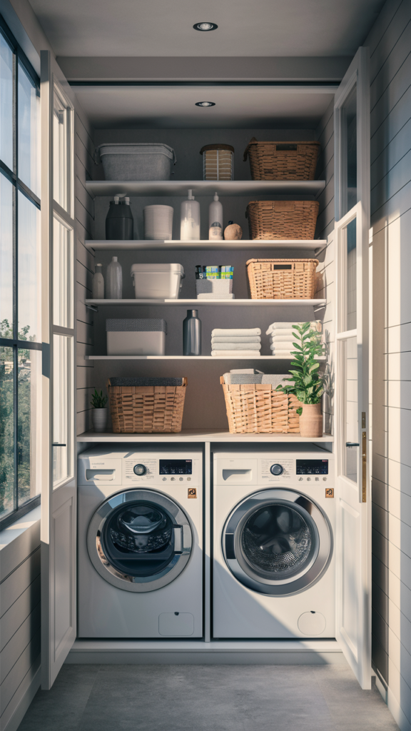 Floating Shelves for laundry