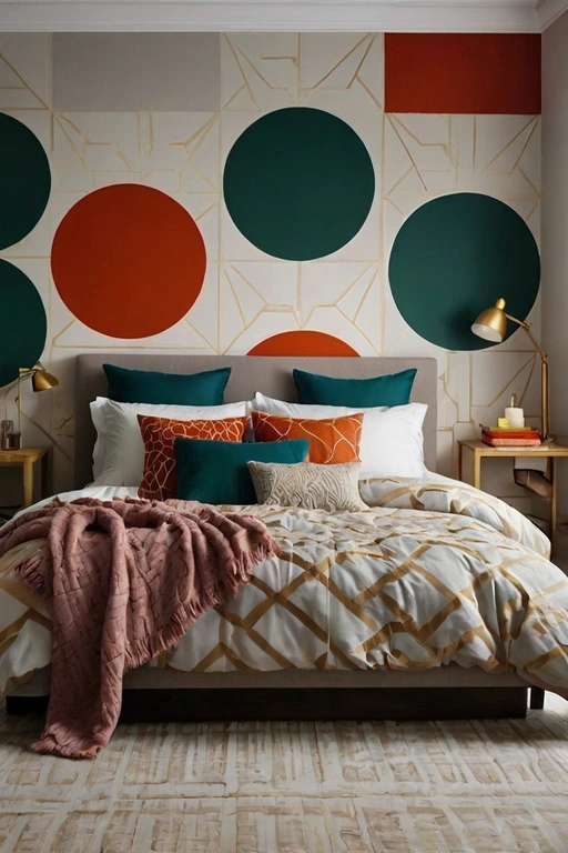 Geometric Painted Wall Design