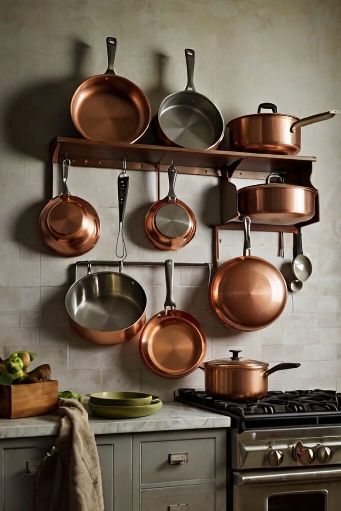 Hanging Copper or Metal Cookware Display