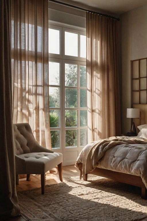 Natural Light with Sheer Curtains