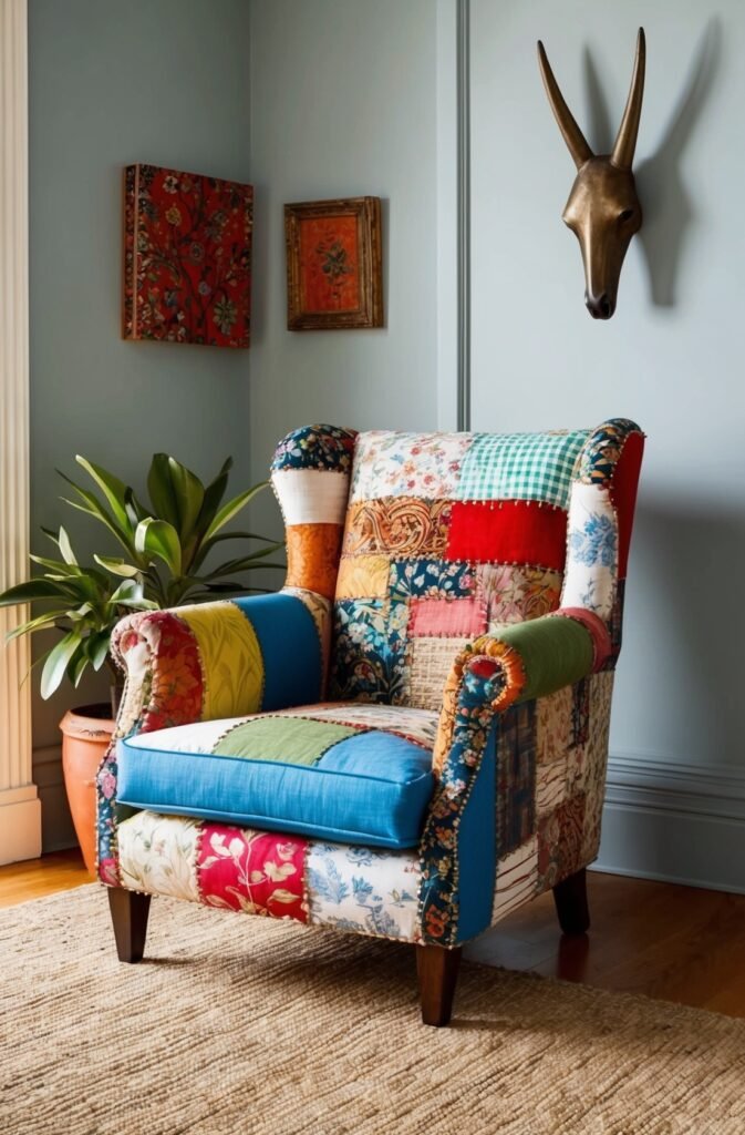 Patchwork Upholstered Chair