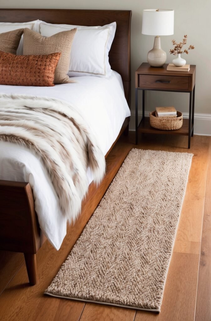 Rug as a Bedside Accent 