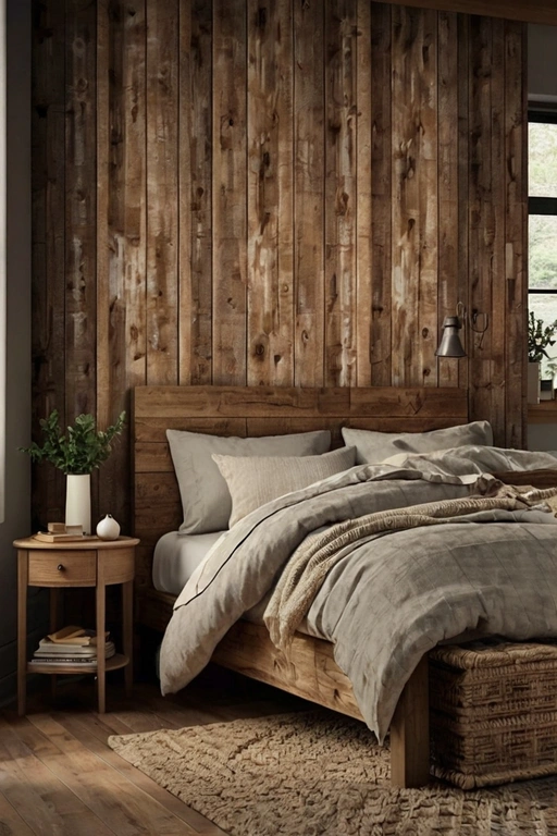 Rustic Wood Panel Wallpaper