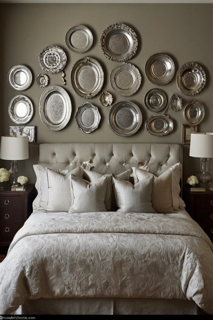 Silver Plate Wall Arrangement