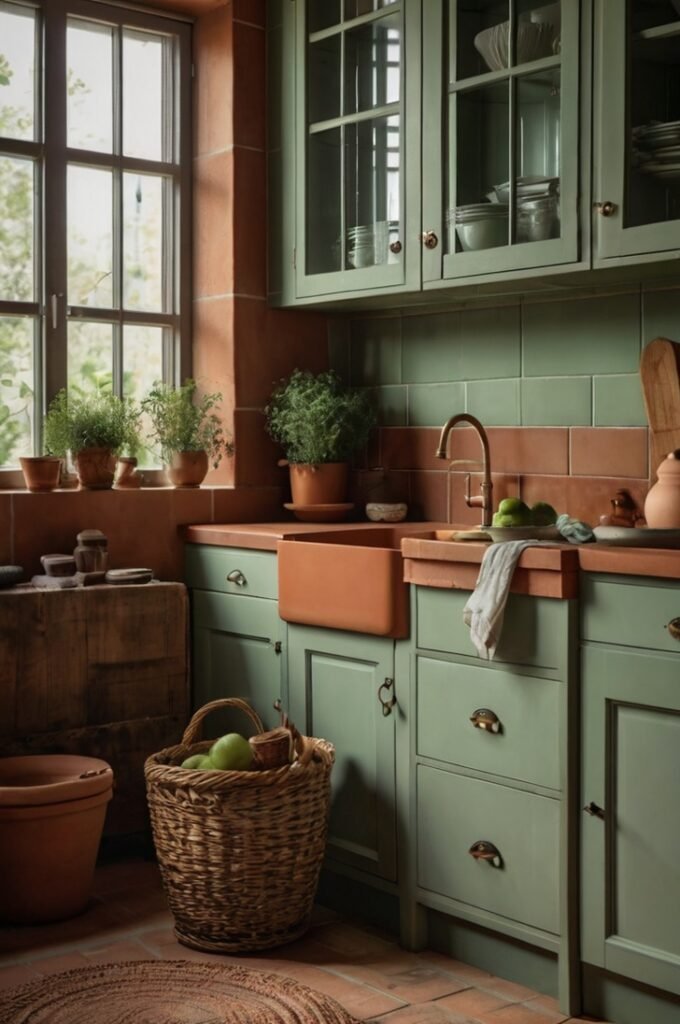 Terracotta and Sage Green