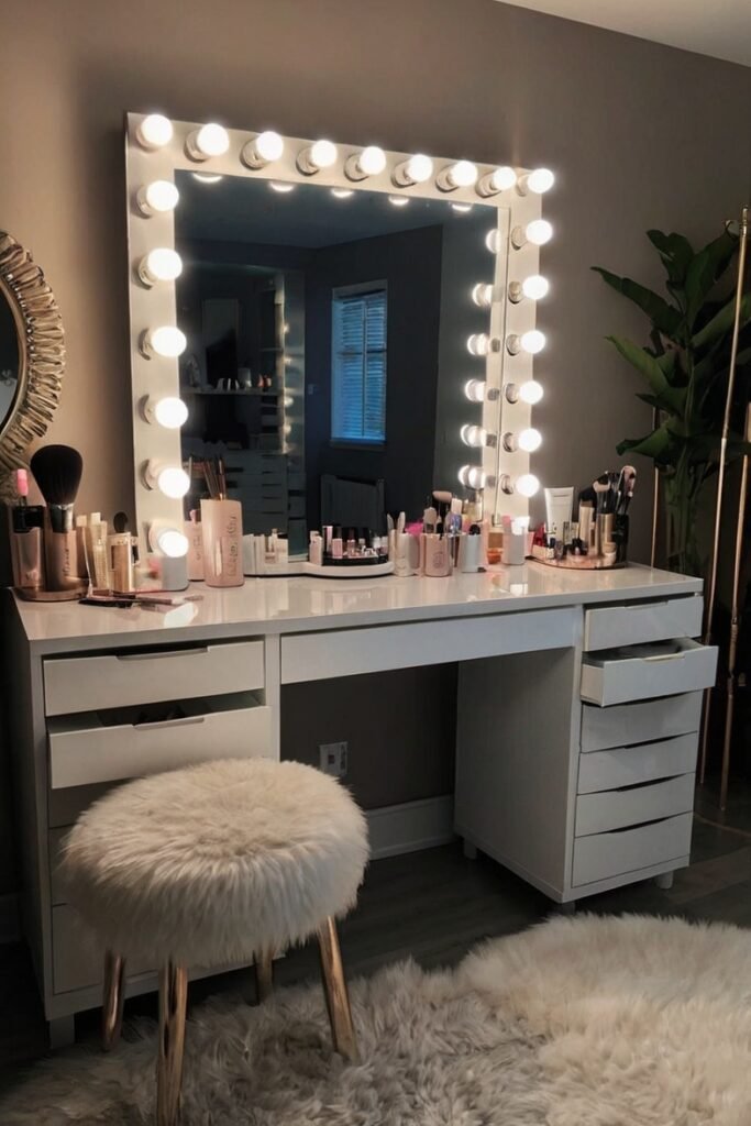 Vanity with Built-in Lights
