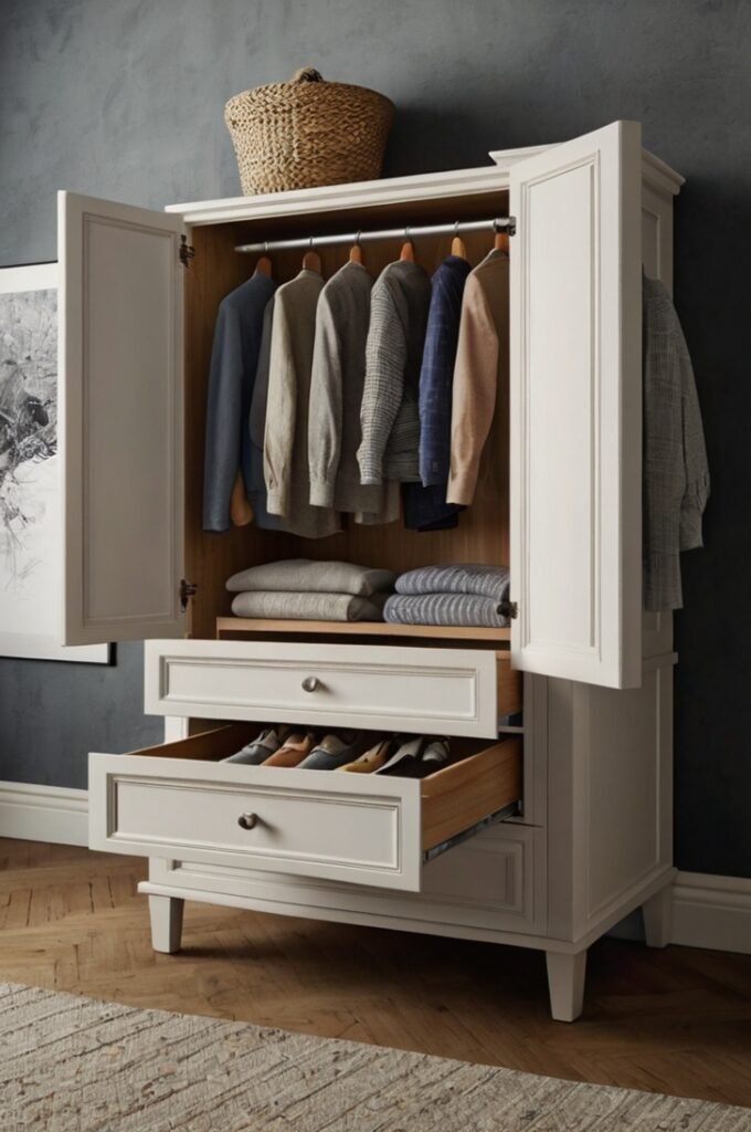 Wardrobe with Pull-Out Drawers