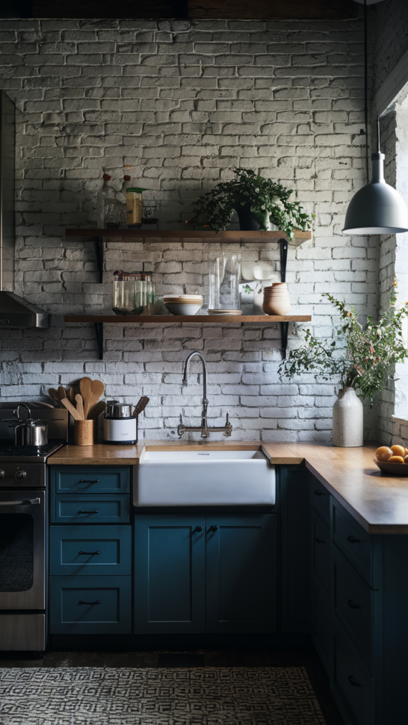 White Brick Backsplash