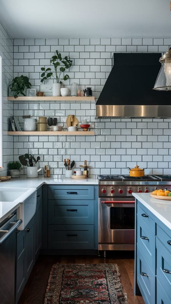 White Subway with Black Grout