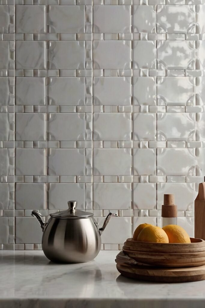 White Textured Tiles