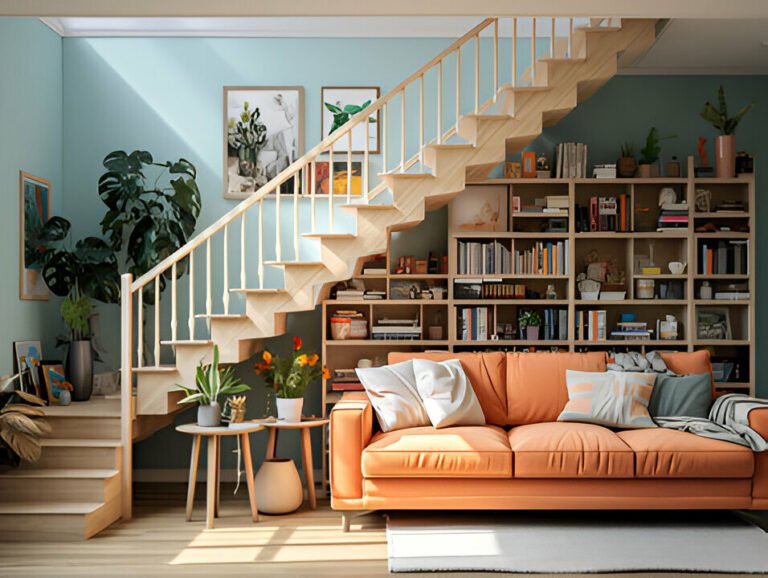 decor ideas under stairs